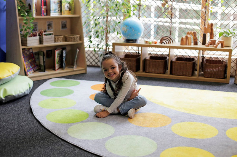 Safari Large Semi Circle Placement 4x2m Carpet, Learning SPACE