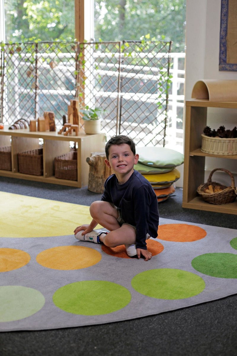 Safari Large Semi Circle Placement 4x2m Carpet, Learning SPACE