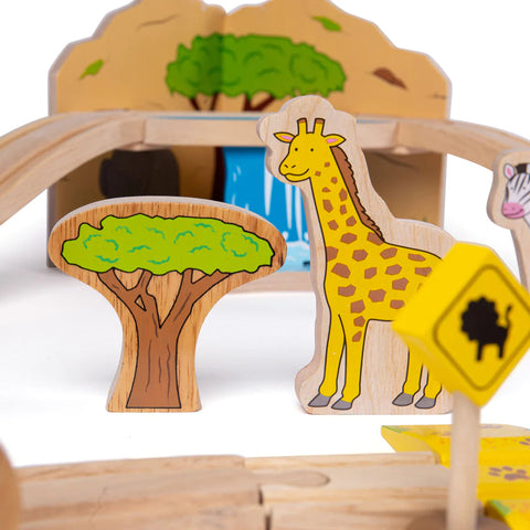 Safari Train Set-Bigjigs Rail,Cars & Transport,Gifts For 3-5 Years Old,Train,Wooden Toys-Learning SPACE