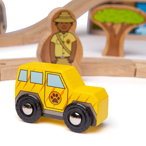 Safari Train Set-Bigjigs Rail,Cars & Transport,Gifts For 3-5 Years Old,Train,Wooden Toys-Learning SPACE