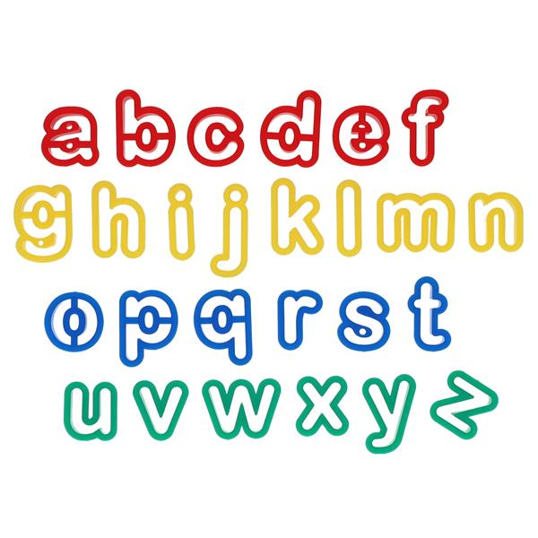 Sand And Clay Shape Cutters - Alphabet Letters - Lowercase, Learning SPACE
