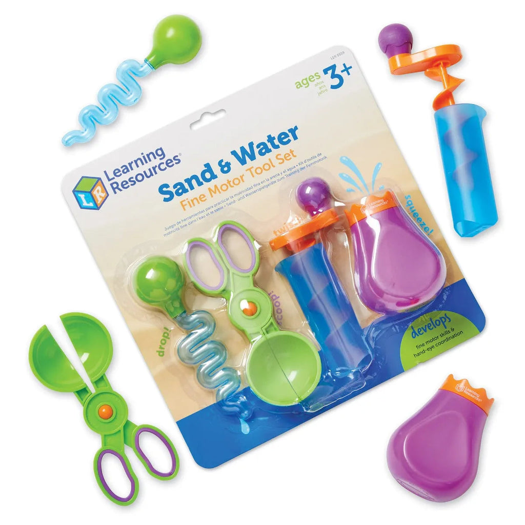 Sand & Water Fine Motor Tool Set-Fine Motor Skills,Learning Resources,Messy Play,Outdoor Sand & Water Play,Water & Sand Toys-Learning SPACE