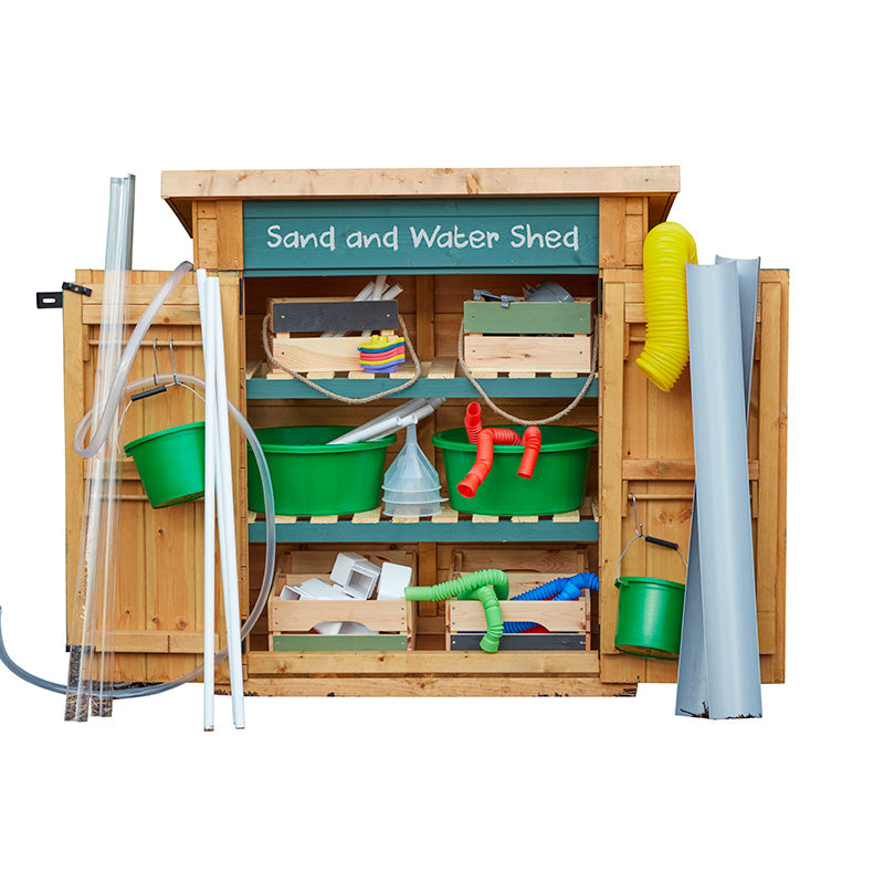 Sand & Water Toddler Shed-Cosy Direct, Outdoor Sand & Water Play, Sand & Water, Sheds, Wellbeing Furniture-Learning SPACE