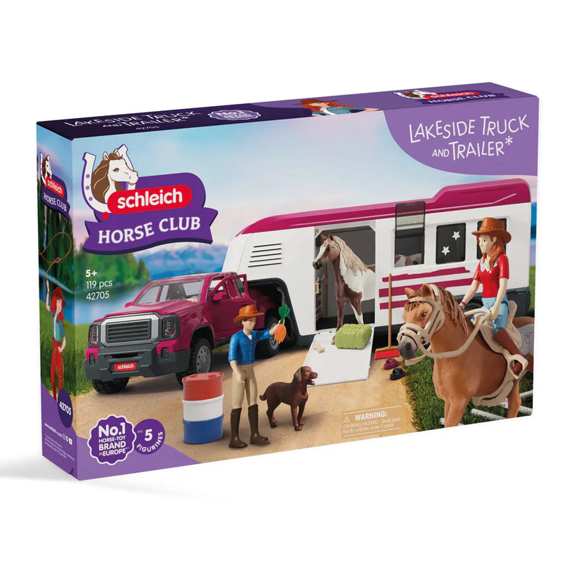Schleich Horse Club Lakeside Truck and Trailer Toy Set, Learning SPACE