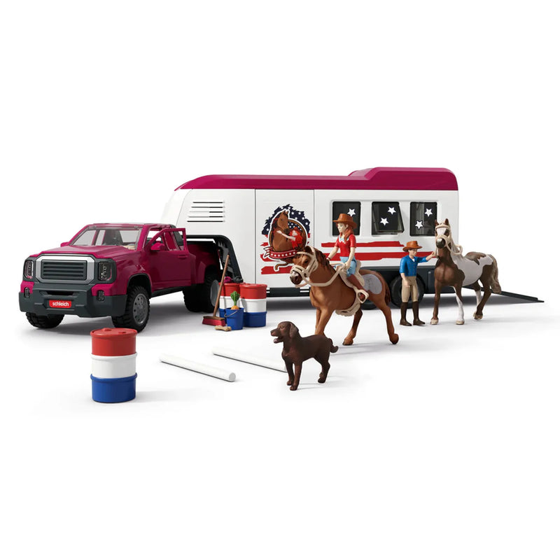 Schleich Horse Club Lakeside Truck and Trailer Toy Set, Learning SPACE