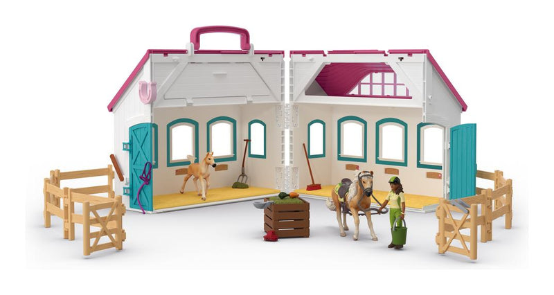 Schleich Horse Club Open Stable Set - Little Horseshoe, Learning SPACE