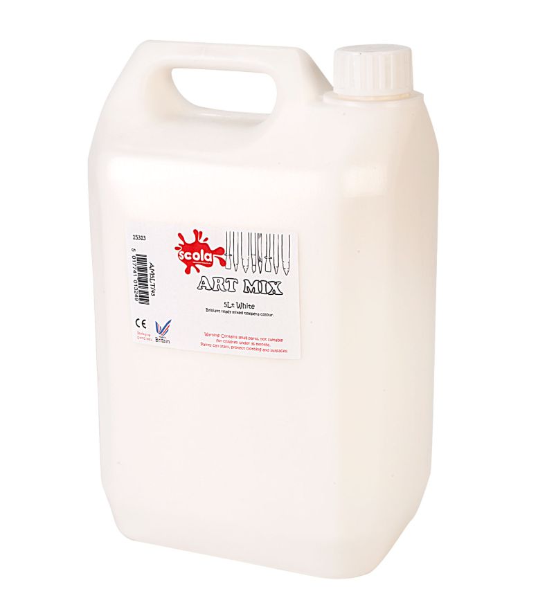 Scola Artmix Paint 5 Litre, White Learning SPACE