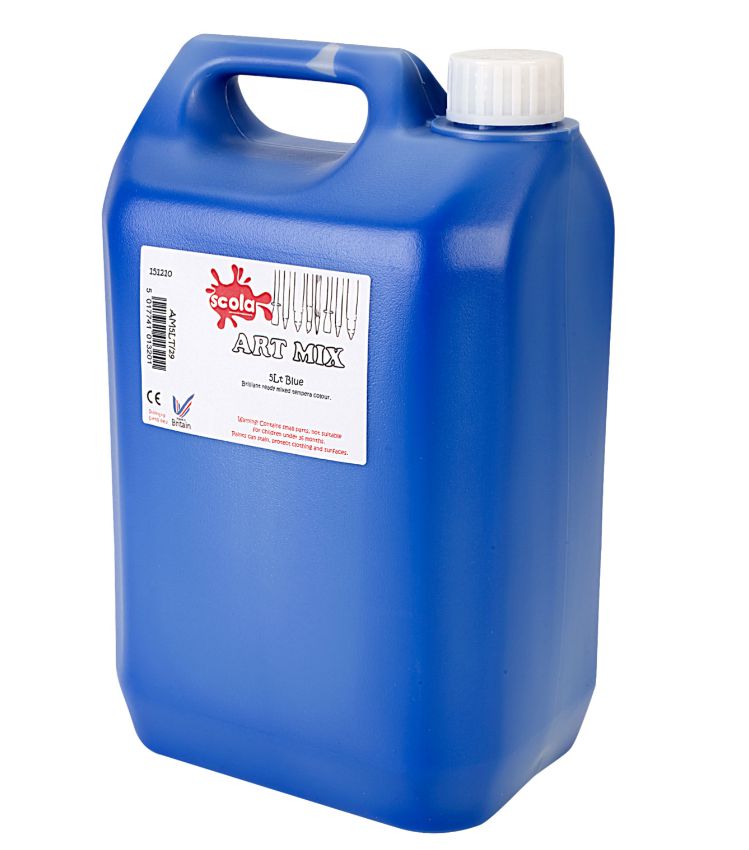 Scola Artmix Paint 5 Litre, Blue Learning SPACE