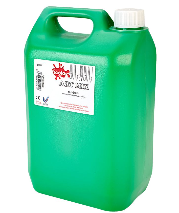 Scola Artmix Paint 5 Litre, Green Learning SPACE