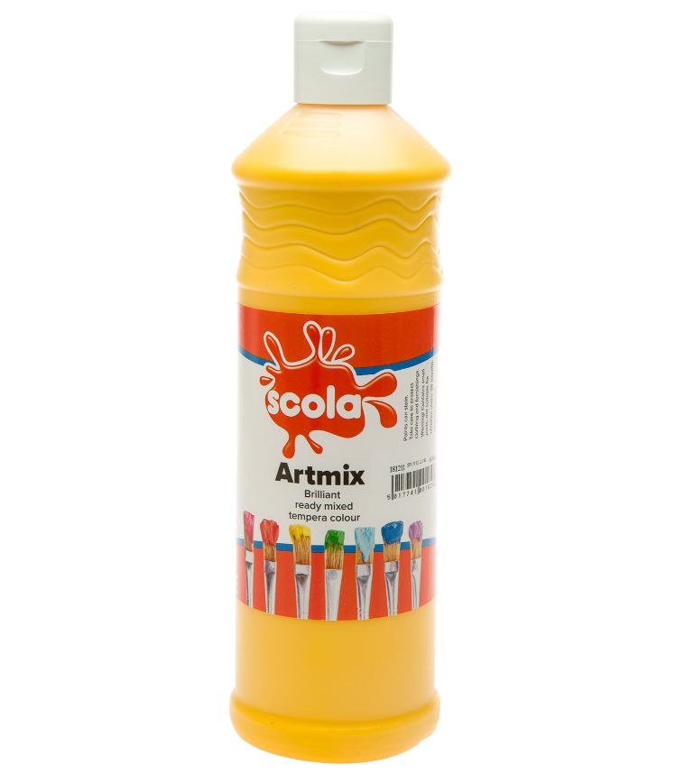 Scola Readymix Liquid Poster Paint 600ml - Pack of 6 - Class Pack, Learning SPACE