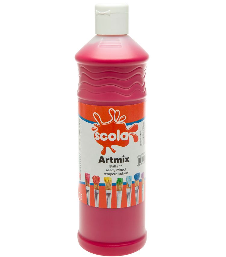 Scola Readymix Liquid Poster Paint 600ml - Pack of 6 - Class Pack, Learning SPACE