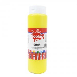 Scola Student Acrylic Paint 500ml, Yellow Learning SPACE