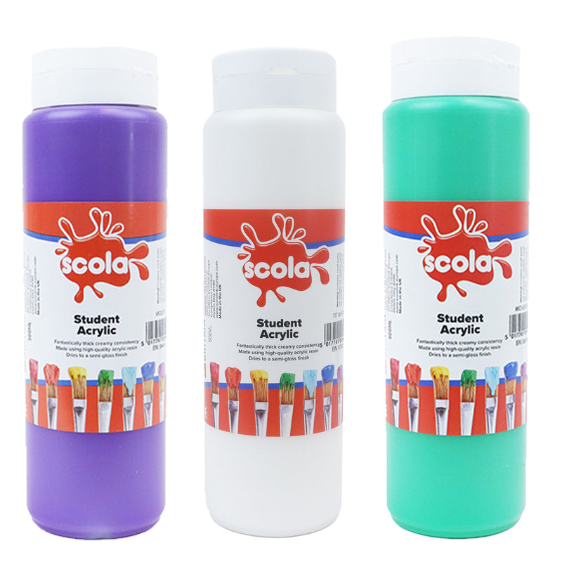 Scola Student Acrylic Paint 500ml, Learning SPACE