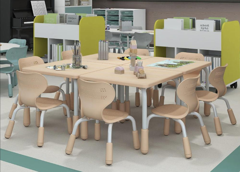 Height Adjustable Square Table, Learning SPACE