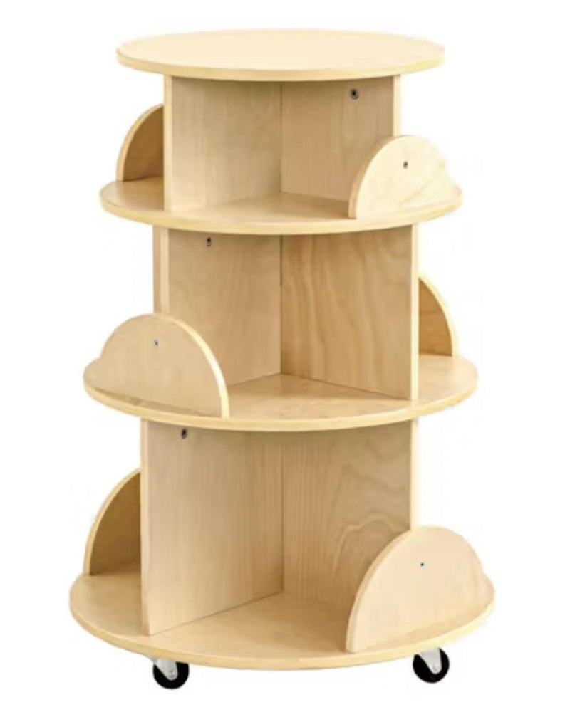 Kids Rotating Wooden Display Bookcase, Learning SPACE