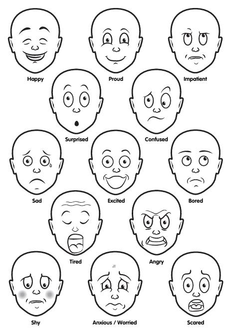 Understanding Feelings Facial Expressions Pack, Flash Cards Learning SPACE