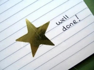Self Adhesive Gold Stars, Notebooks & Paper Learning SPACE