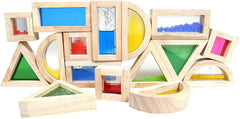 Sensory Blocks Pk16-AllSensory,Building Blocks,Early Years Sensory Play,Gifts For 6-12 Months Old,Light Box Accessories,Maths,Primary Maths,Sensory Seeking,Shape & Space & Measure,Stacking Toys & Sorting Toys,Stock,TickiT,Visual Sensory Toys-Learning SPACE