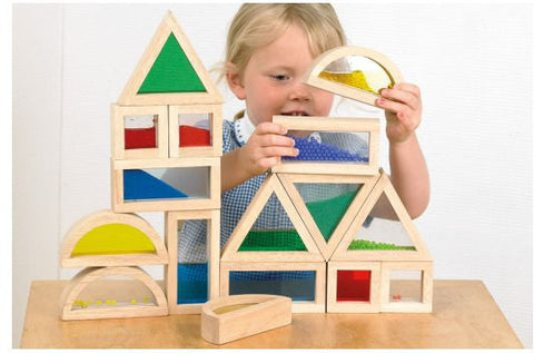 Sensory Blocks Pk16-AllSensory, Building Blocks, Early Years Sensory Play, Gifts For 6-12 Months Old, Light Box Accessories, Maths, Primary Maths, Sensory Seeking, Shape & Space & Measure, Stacking Toys & Sorting Toys, Stock, TickiT, Visual Sensory Toys-Learning SPACE