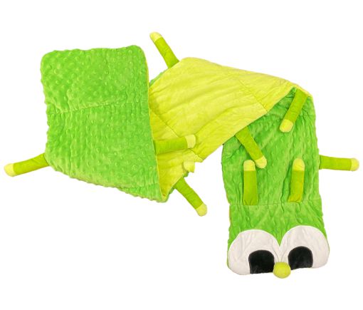 Sensory Caterpillar 2.5Kg Weighted Shoulder/Lap Pad Green Yellow, Learning SPACE