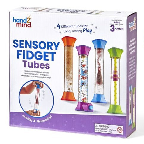 Sensory Fidget Tubes, Set of 4, Learning SPACE