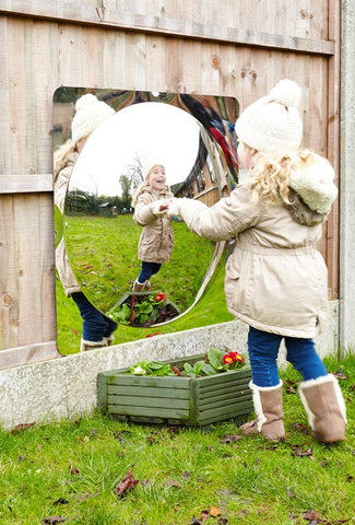Sensory Mirror - Giant Single Dome - 780Mm-AllSensory,Dropship,Early Years Sensory Play,Nursery,Outdoor Mirrors,Sensory Garden,Sensory Mirrors,Stock,TickiT-Learning SPACE