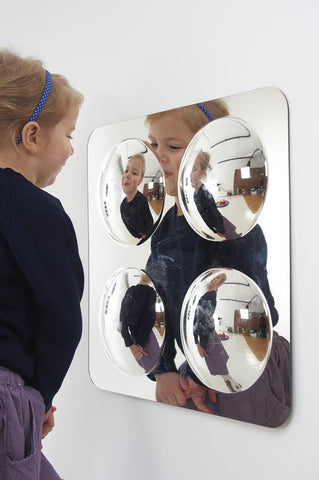 Sensory Mirror - With 4 Domes - Large - 490Mm-AllSensory,Baby Sensory Toys,Calming & Anxiety,Early Years Sensory Play,Nursery,Sensory Mirrors,Sensory Seeking,Stock,TickiT-Learning SPACE