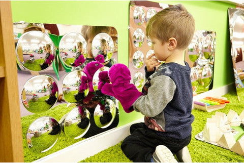 Sensory Mirror - With 9 Domes - Large - 490Mm-AllSensory,Baby Sensory Toys,Calming & Anxiety,Early Years Sensory Play,Nursery,Outdoor Mirrors,Sensory Garden,Sensory Mirrors,Sensory Seeking,Stock,TickiT-Learning SPACE