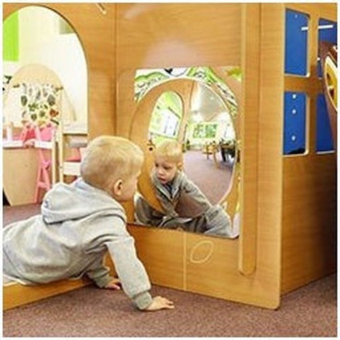 Sensory Mirror - With Single Dome - Large - 490Mm-AllSensory,Baby Sensory Toys,Early Years Sensory Play,Nursery,Outdoor Mirrors,Sensory Garden,Sensory Mirrors,Stock,TickiT-Learning SPACE