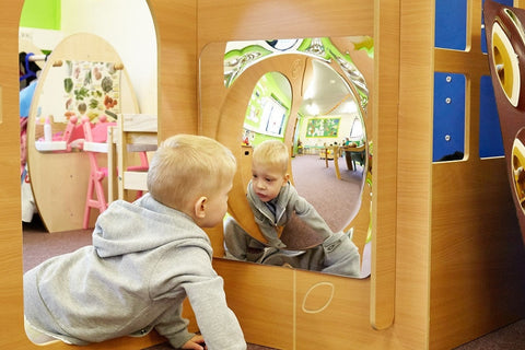 Sensory Mirror - With Single Dome - Large - 490Mm-AllSensory,Baby Sensory Toys,Early Years Sensory Play,Outdoor Mirrors,Sensory Garden,Sensory Mirrors,Stock,TickiT-Learning SPACE