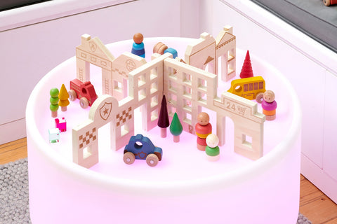 Sensory Mood Discovery Table + Town Discovery Dividers Set, Learning SPACE