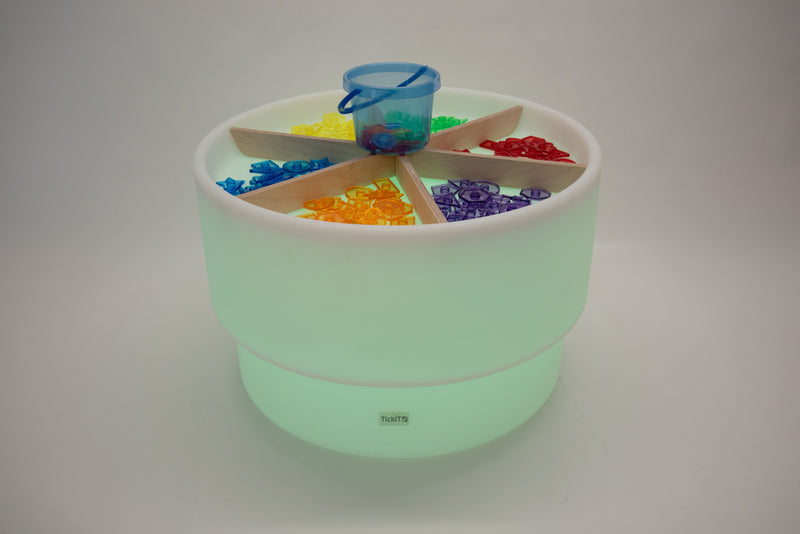 Sensory Mood Discovery Table + Wooden Dividers Set, Learning SPACE