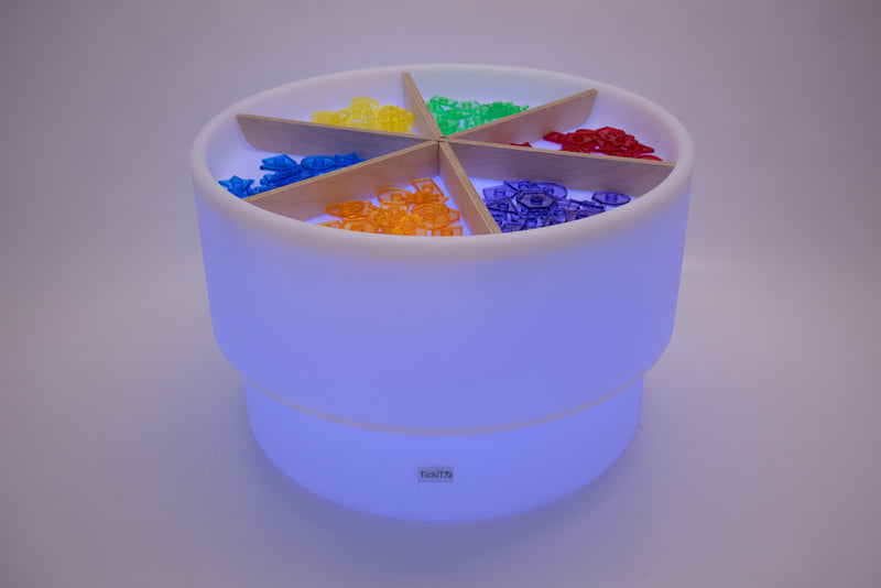 Sensory Mood Discovery Table + Wooden Dividers Set, Learning SPACE