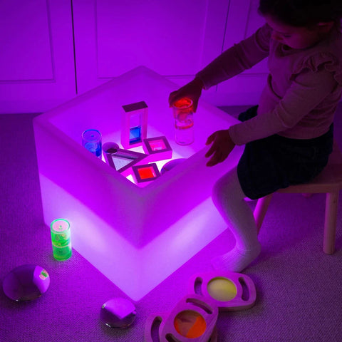 Sensory Mood Play Cube-AllSensory, Calming and Relaxation, Helps With, Lamp, Light Boxes, Sensory Light Up Toys, Sensory Processing Disorder, Sensory Room Lighting, Sensory Seeking, Teenage Lights, TickiT, Visual Sensory Toys-Learning SPACE