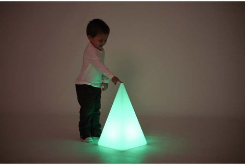 Sensory Mood Pyramid Light 26x26x48- Colour changing lamp-Lamp, Sensory Room Lighting, Stock, Teenage Lights, TickiT-Learning SPACE