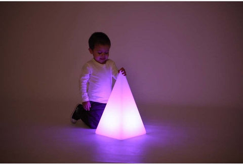 Sensory Mood Pyramid Light 26x26x48- Colour changing lamp-Lamp, Sensory Room Lighting, Stock, Teenage Lights, TickiT-Learning SPACE