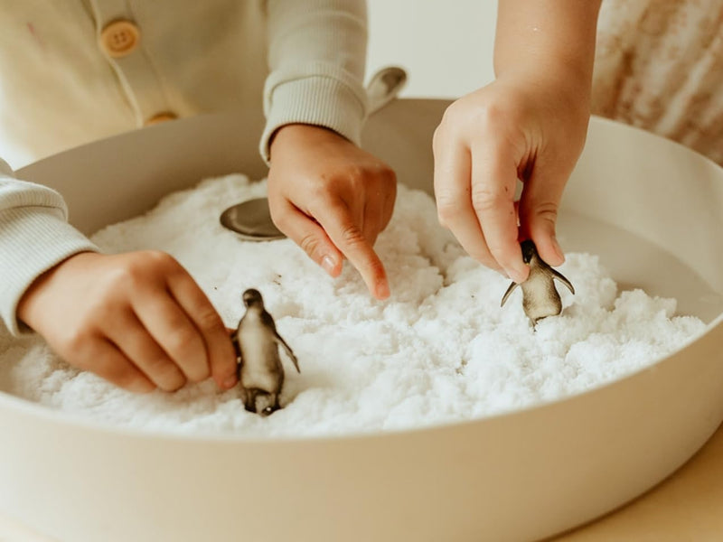 Sensory Snow Messy Play, Messy Play Learning SPACE