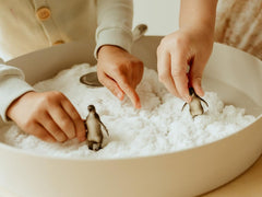 Sensory Snow Messy Play, Messy Play Learning SPACE