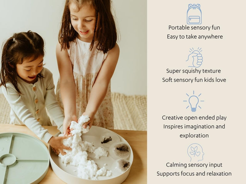 Sensory Snow Messy Play, Messy Play Learning SPACE