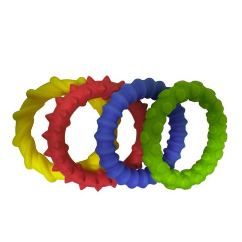 Sensory Textured Fidget Rings - 4 Pack of Tactile Fun, Learning SPACE
