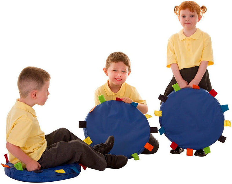 Sensory Touch Tag Carry Cushion 6 Pack, Learning SPACE