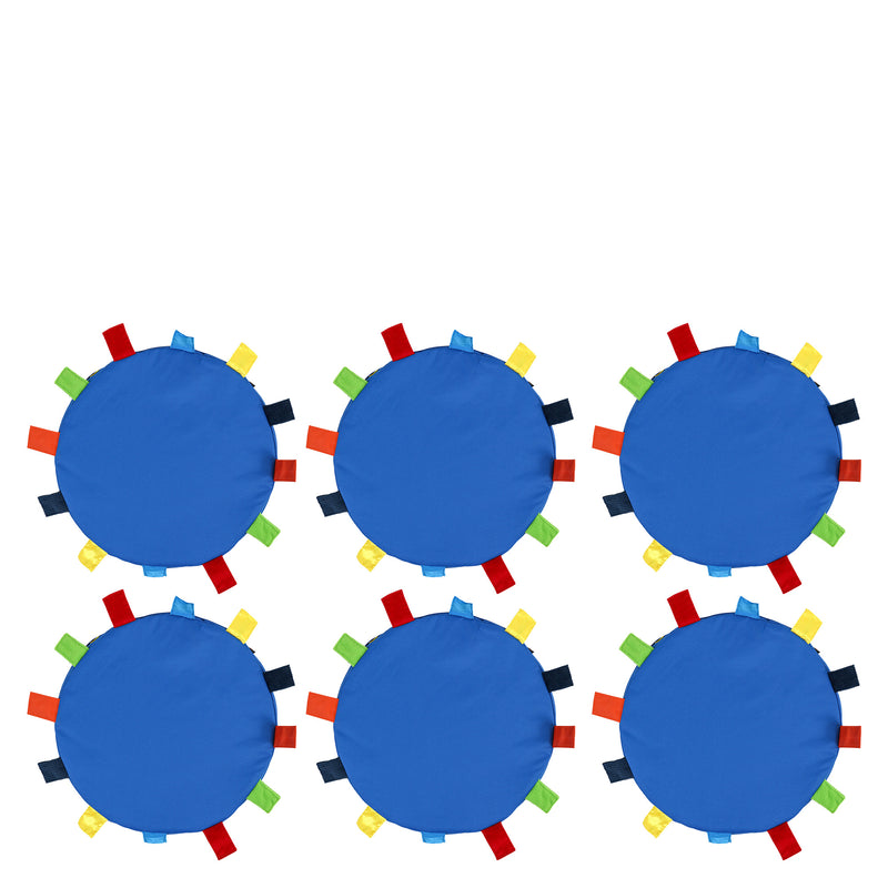 Sensory Touch Tag Carry Cushion 6 Pack, Learning SPACE