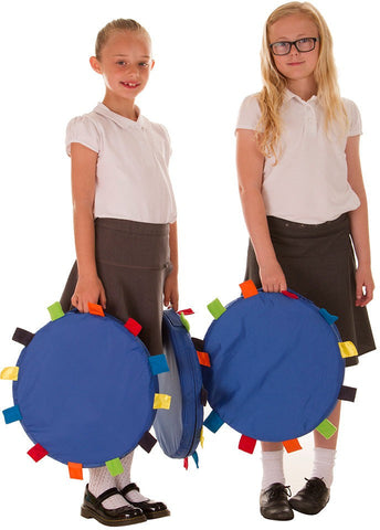 Sensory Touch Tag Carry Cushion 6 Pack-Bean Bags & Cushions, Calmer Classrooms, Classroom Packs, Cushions, Eden Learning Spaces, Nurture Room, Sensory, Stock, Wellbeing Furniture-Learning SPACE