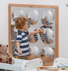 Sensory Wall Domed Mirror With Wooden Frame, Mirrors Learning SPACE