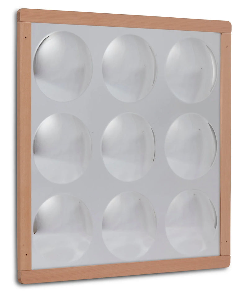 Sensory Wall Domed Mirror With Wooden Frame, Mirrors Learning SPACE