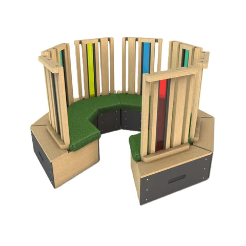 Sensory Seating Circle-Children's Wooden Seating,Modular Seating,Outdoor Classroom,Outdoor Furniture,Outdoor Play,Outdoor Seating,Seating-Learning SPACE