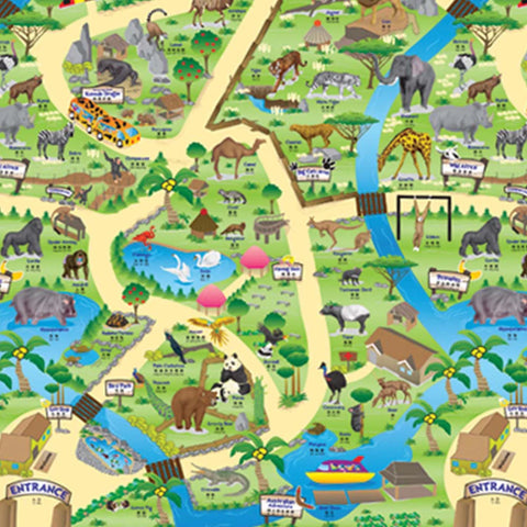 Set of Large Play Mats (120 x 100cm) Set of 6, Learning SPACE