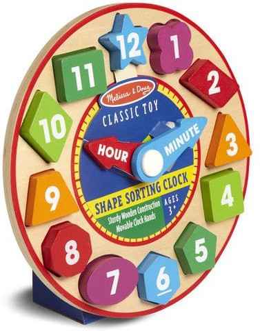 Shape Sorting Clock-Early Years Maths, Gifts For 6-12 Months Old, Maths, Primary Maths, Shape & Space & Measure, Sound. Peg & Inset Puzzles, Stacking Toys & Sorting Toys, Stock, Tactile Toys & Books, Time-Learning SPACE