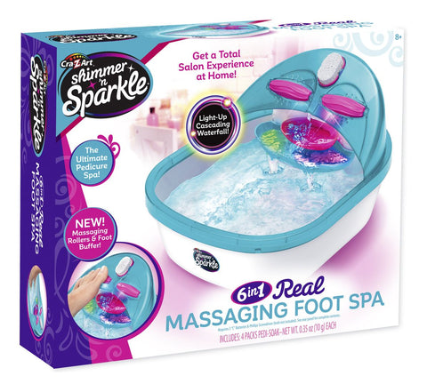 Shimmer 'n Sparkle 6-in-1 Foot Spa-AllSensory,Body Awareness,Calming & Anxiety,Gifts for 8+,Helps With,Self Care,Sensory Seeking,Wellbeing-Learning SPACE