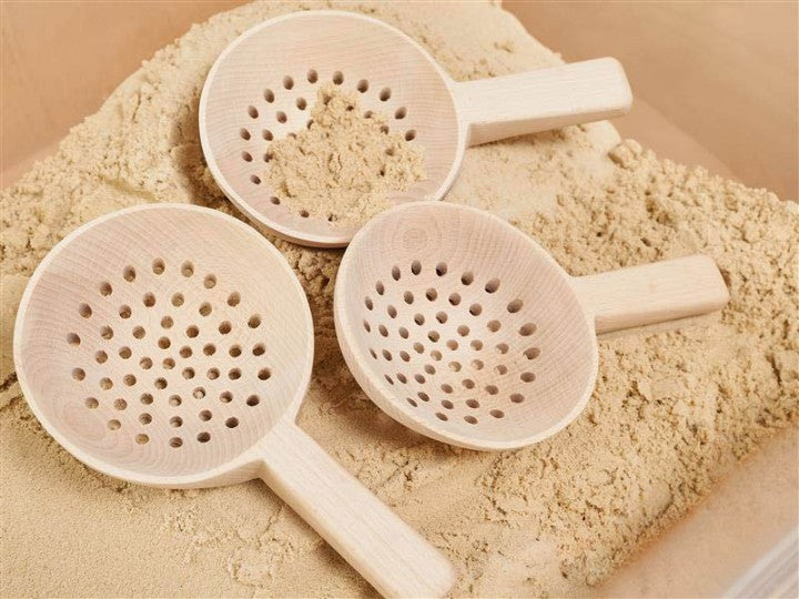 Short Handle Holey Spoons (3Pk)-Spoons-Baby Bath. Water & Sand Toys,Cosy Direct,Cosy Outdoor,Outdoor Sand Pits,Sand,Sand & Water,Sand Pit,Water & Sand Toys-Learning SPACE